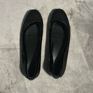 Sequence black ballerina shoes